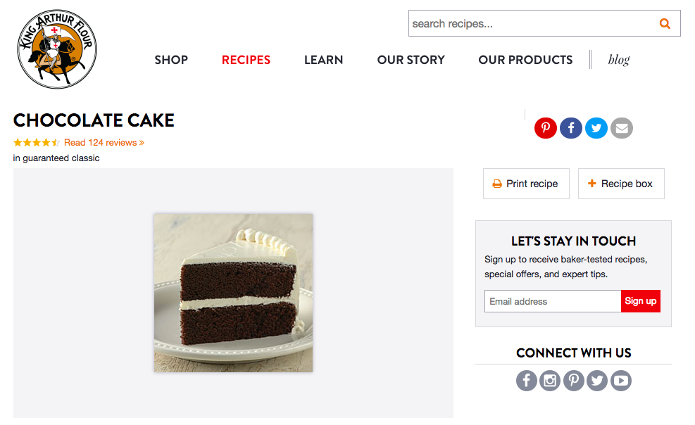 King Arthur Flour Search Content Marketing Example